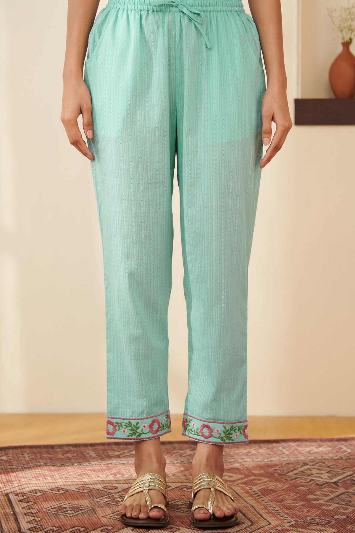 Mehraab Reema Blue Narrow Pants