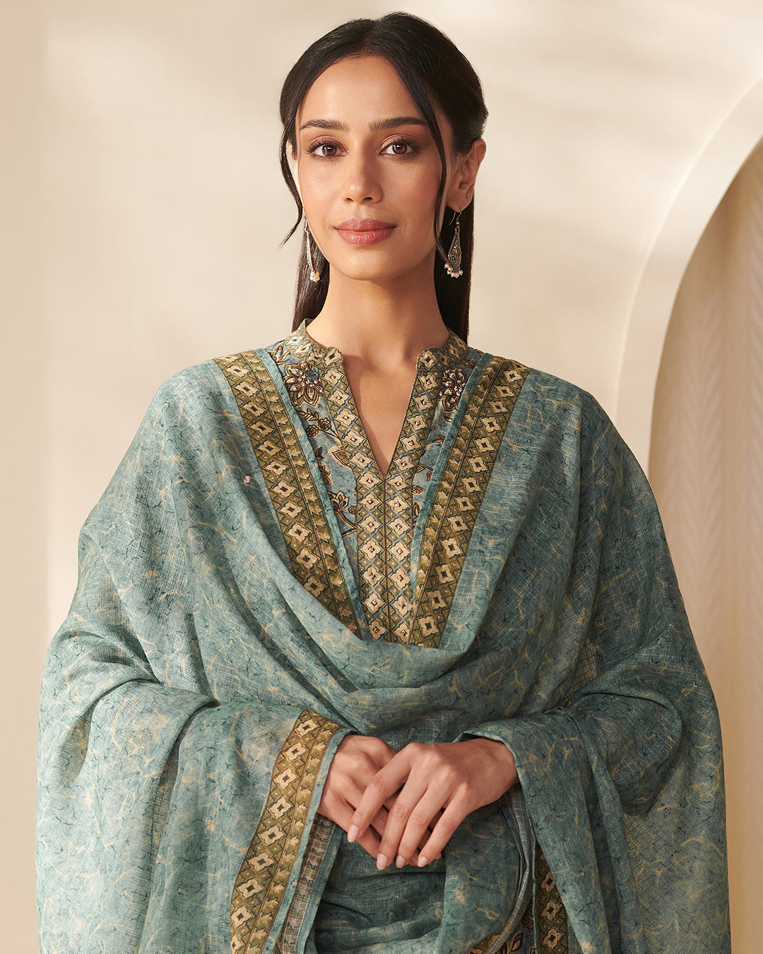 Rangrez Nasmina Blue Dupatta