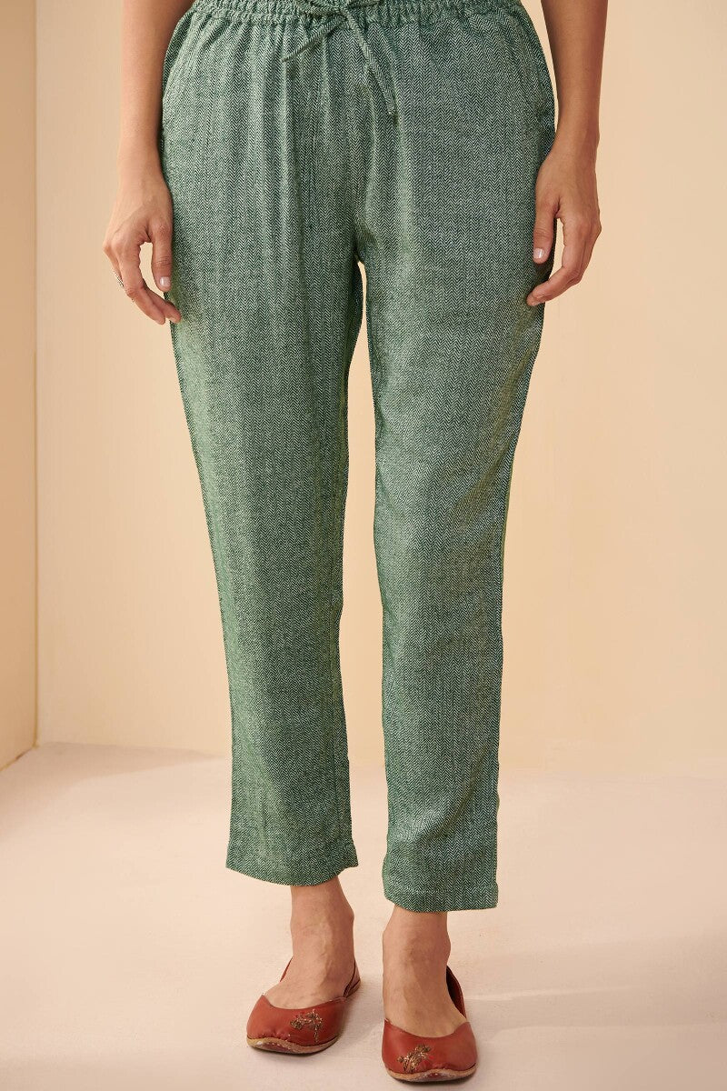 Naadirah Gauhar Faux Wool Handloom Narrow Pants