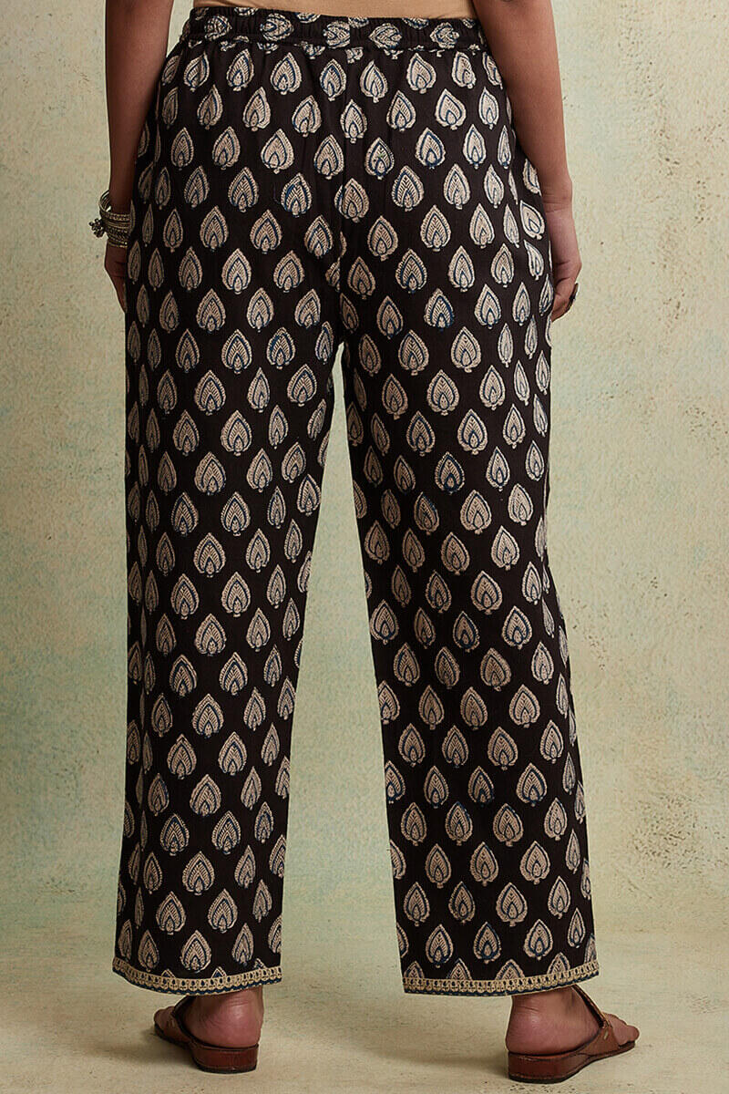 Zahabiya Misha Block Printed Straight Farsi