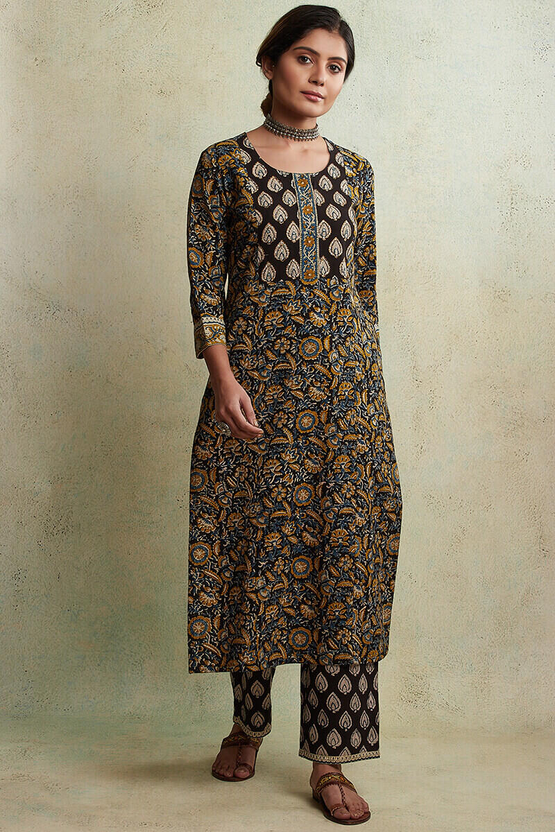 Zahabiya Ruksar Block Printed Kurta