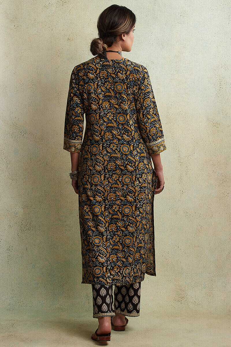 Zahabiya Ruksar Block Printed Kurta