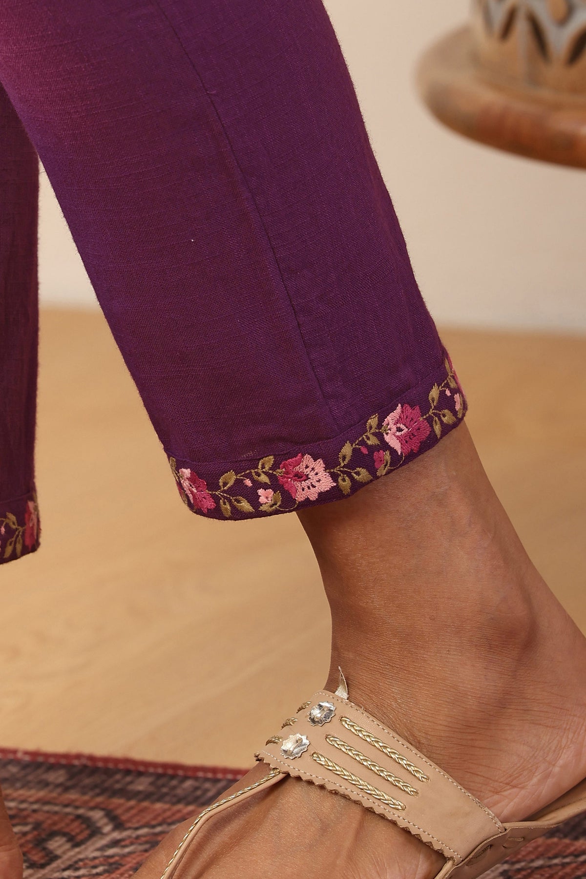Mehraab Rahida Purple Narrow Pants