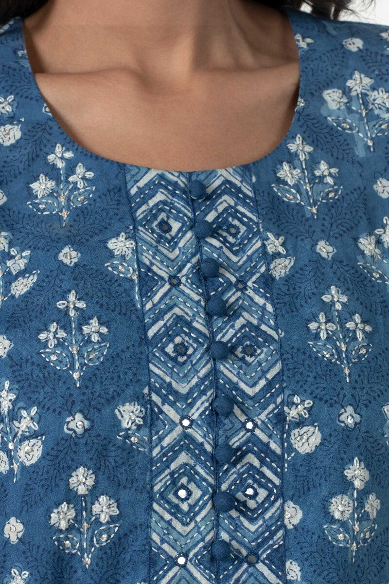 Noor Fatimah Indigo Kurta