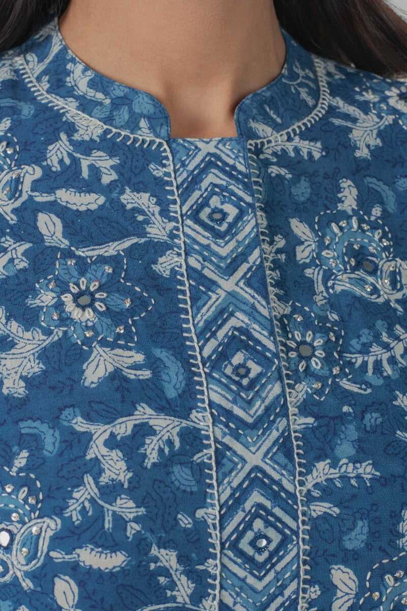 Noor Sahana Indigo Kurta