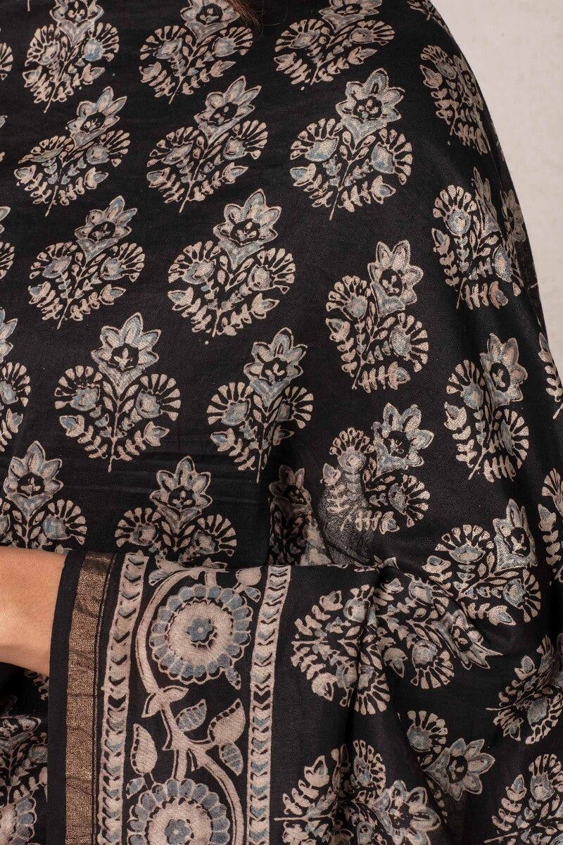 Nasrine Mehnaz Ajrak Chanderi Dupatta