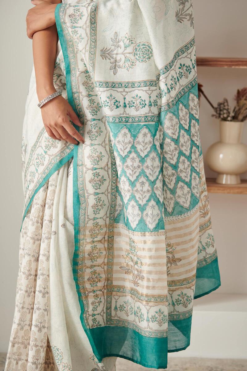 Nasrine Mahin Sanganeri Chanderi Saree
