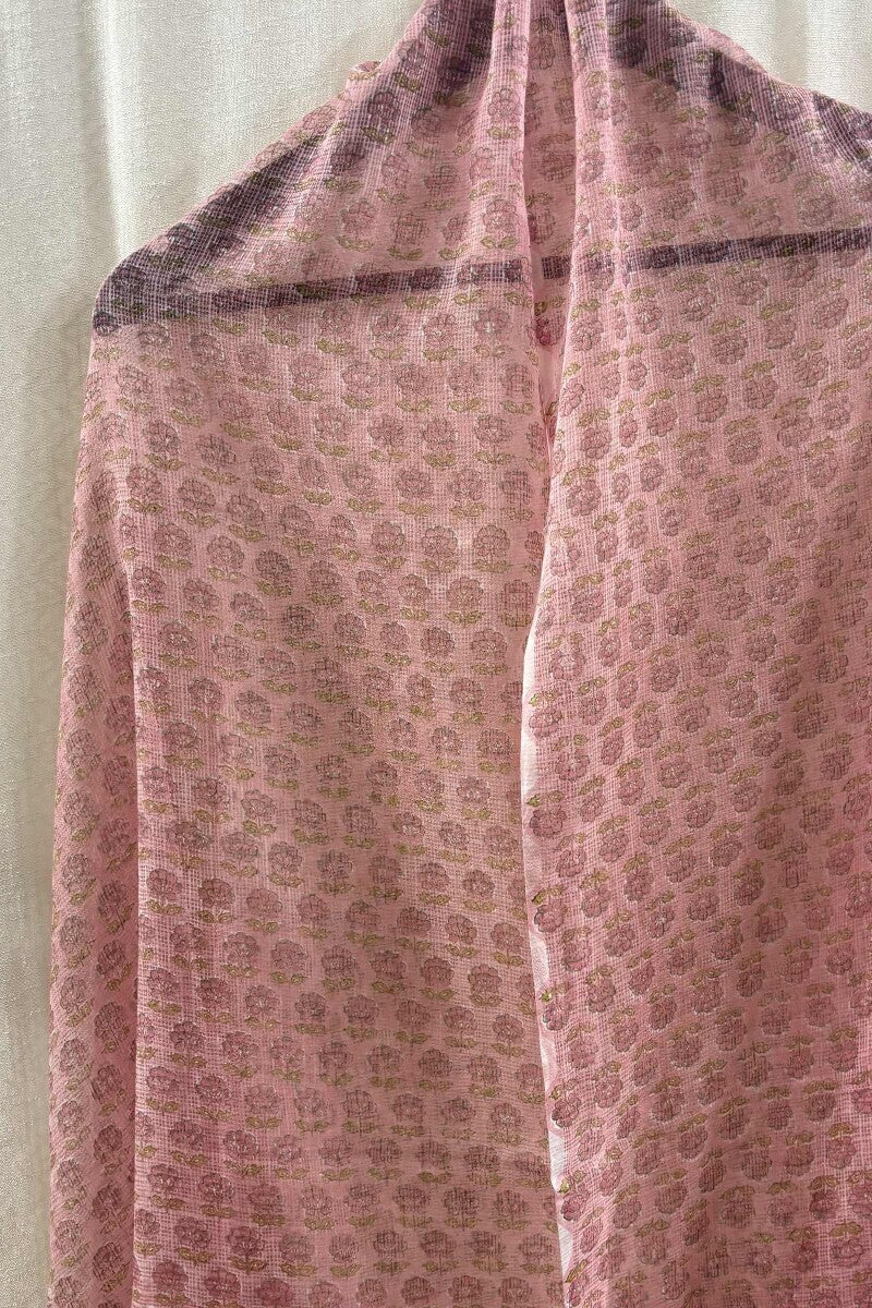 Pink Kota Printed Dupatta