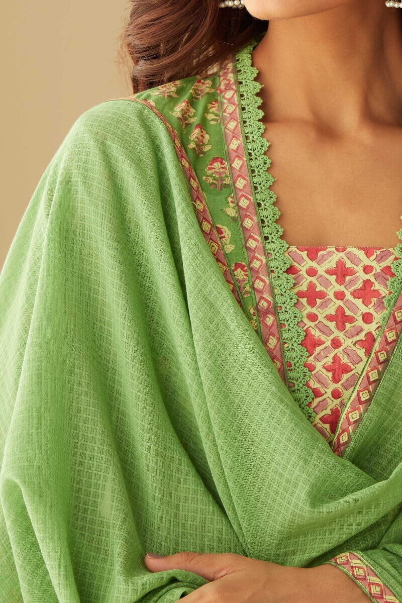 Gulshan Bagh Fizah Green Dupatta