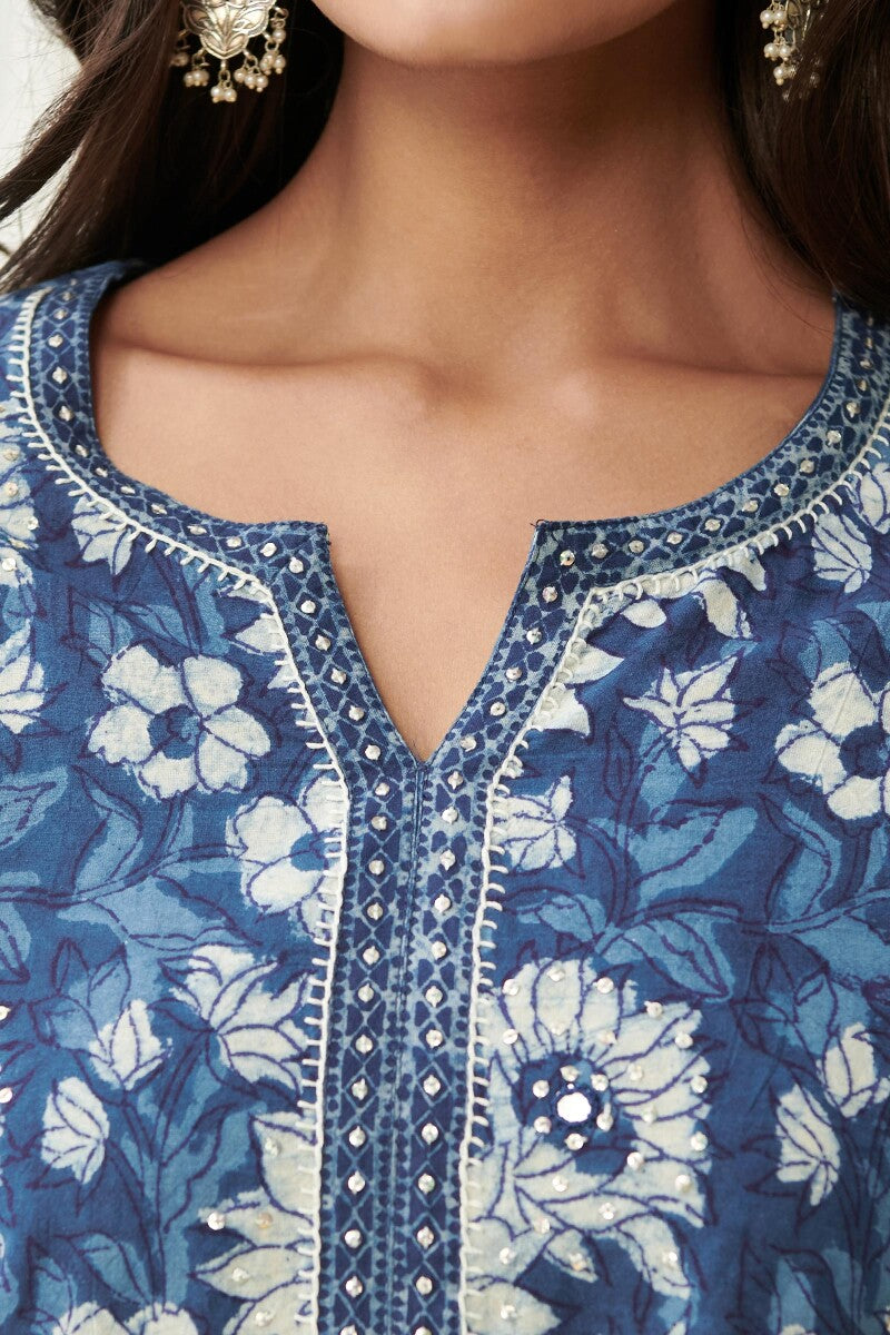 Nurtaj Rehmat Indigo Kurta