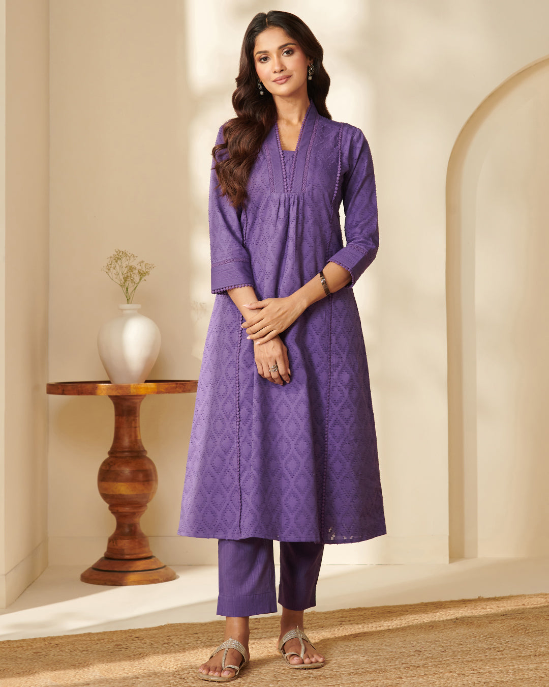 Roza Rosana Purple Kurta