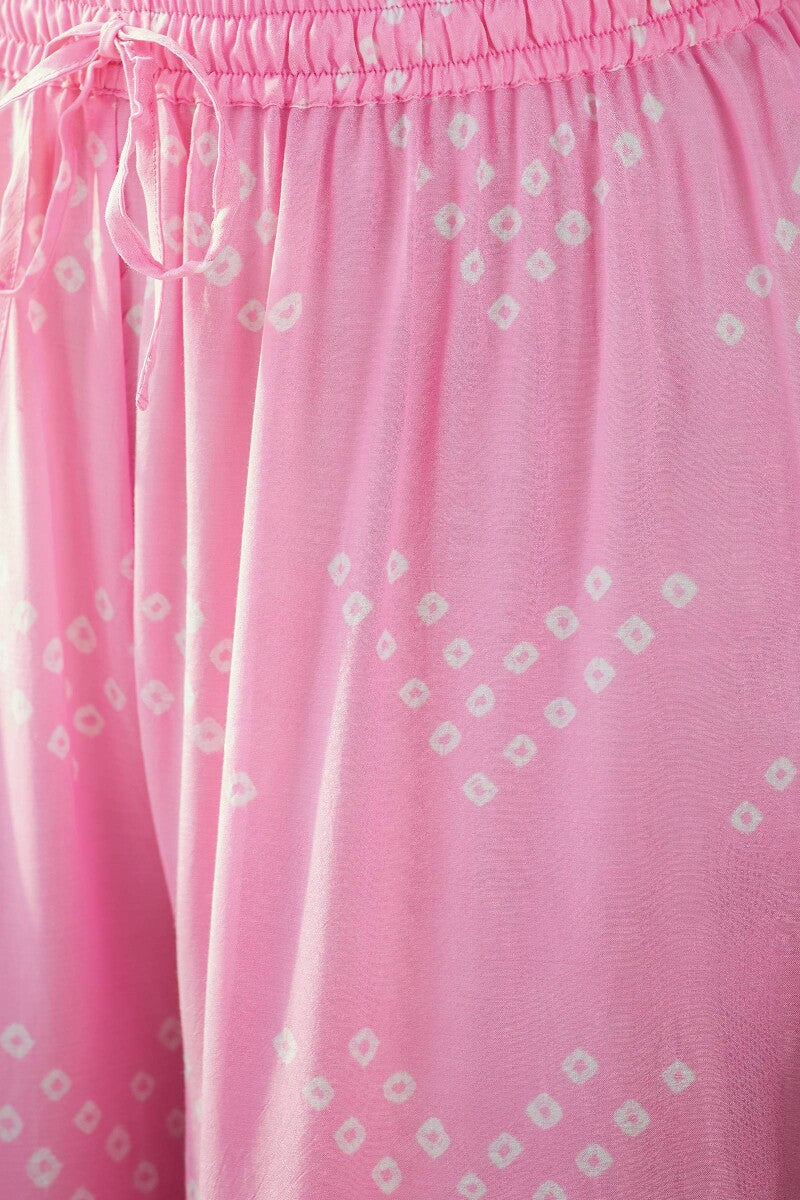 Gauhar Afroza Pink Bandhej Izhaar Pants