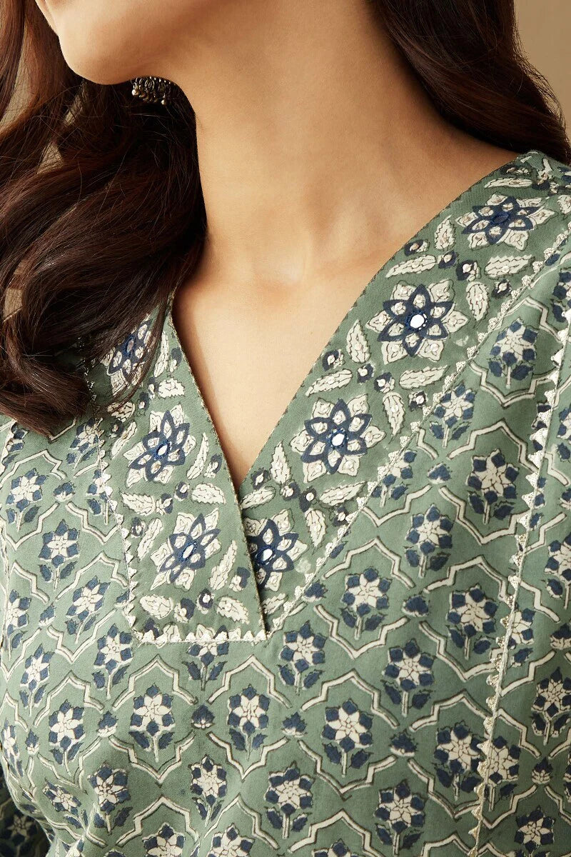 Sehra Fizah Bagru Kurta