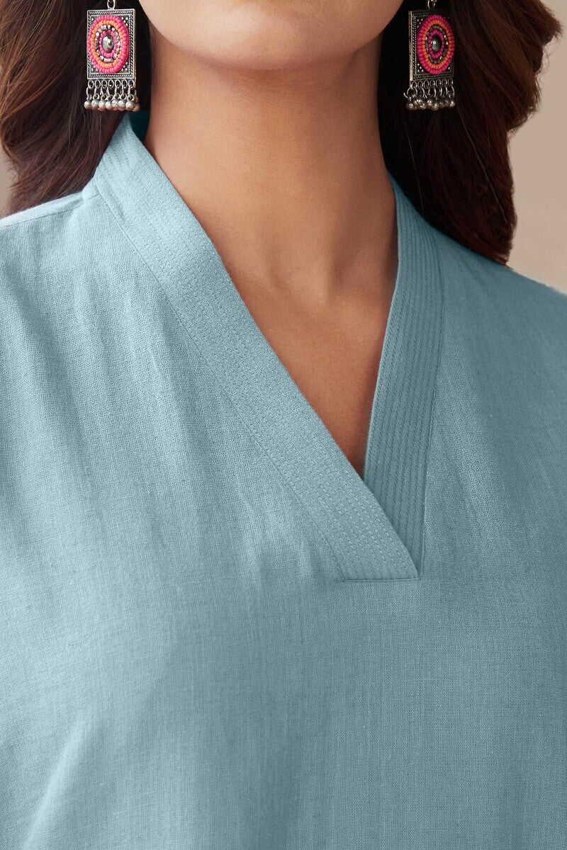 Roza Seher Sky Blue Kurta