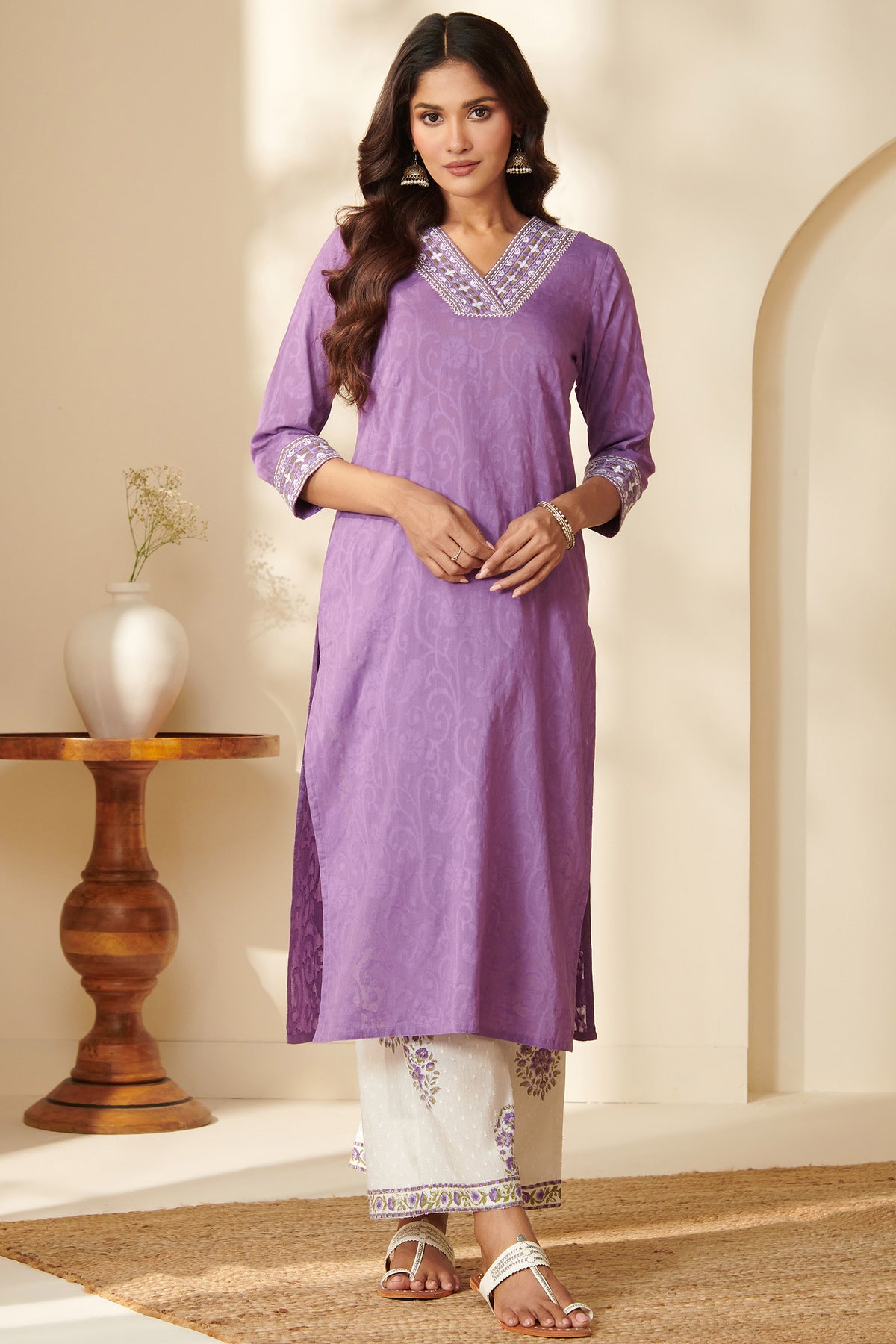 Mehraab Shaheena Purple Kurta