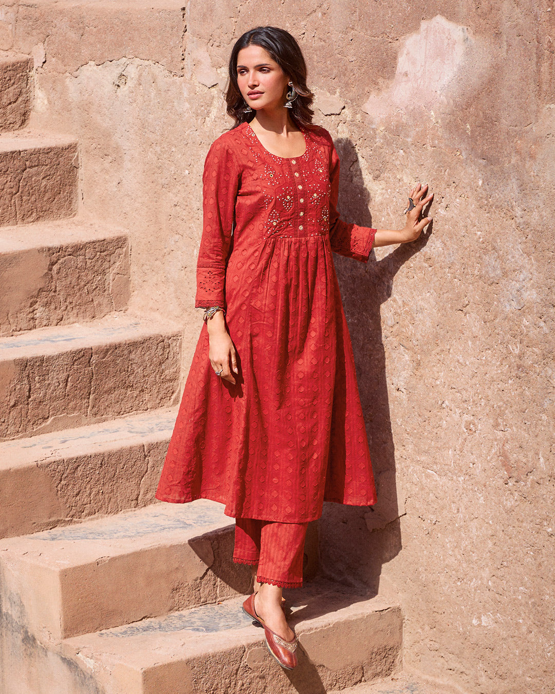 Roza Sureena Ruby Red Kurta
