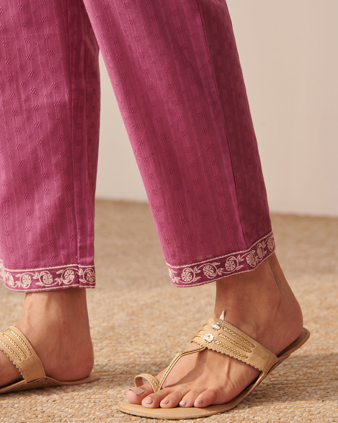 Mehraab Nisa Purple Narrow Pants
