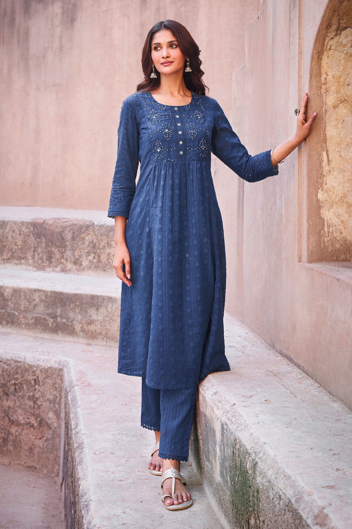 Roza Reema Royal Blue Kurta