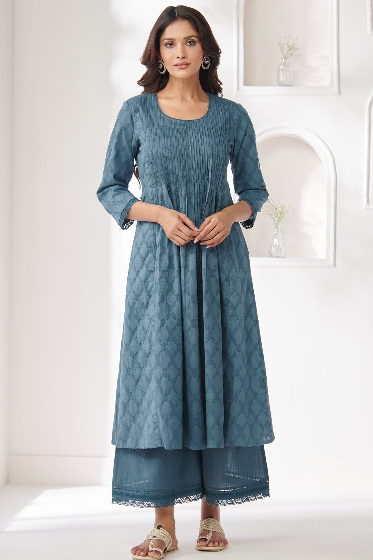 Roza Tasnim Blue Kurta