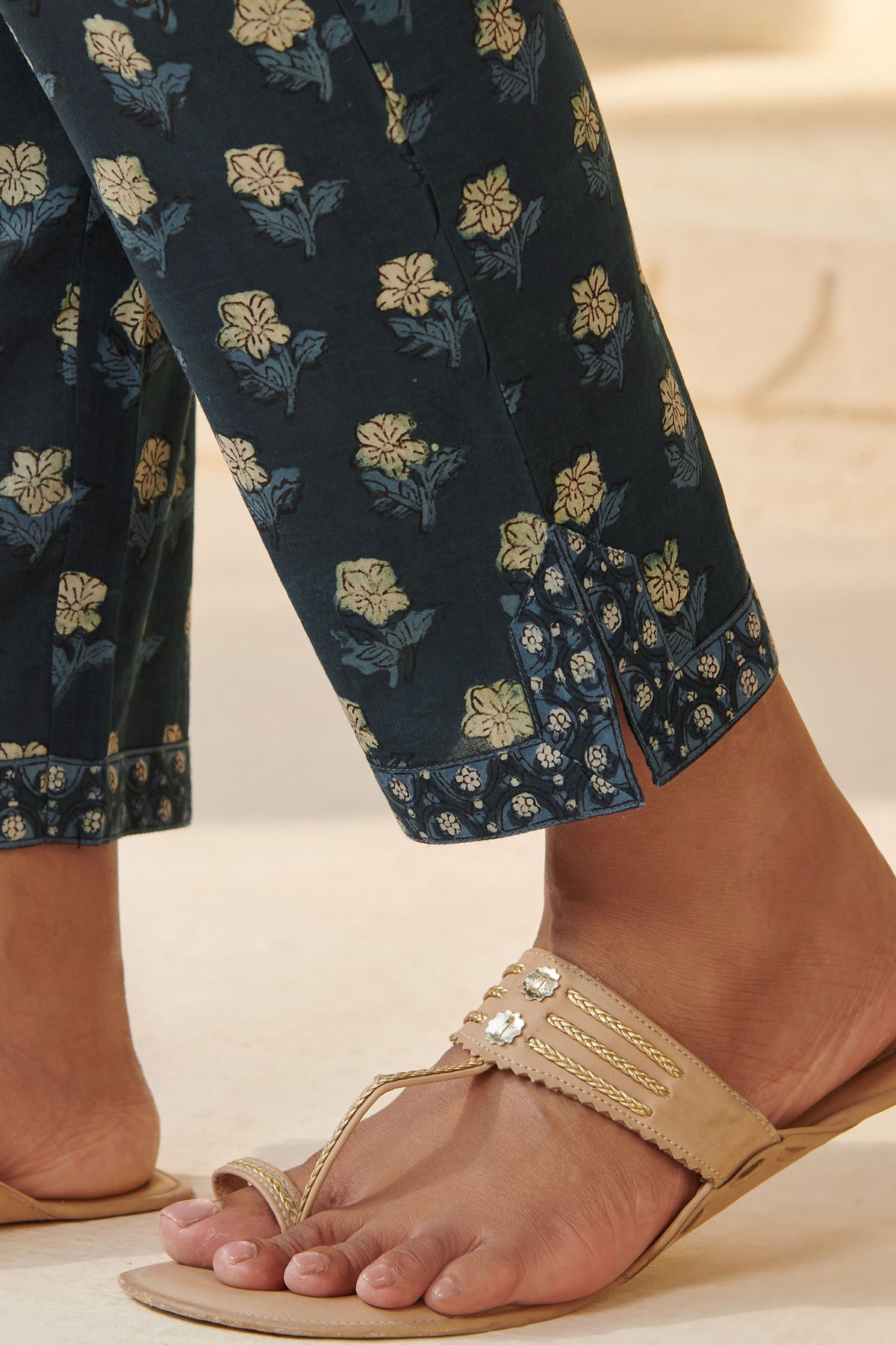Sehra Seher Bagru Narrow Pants