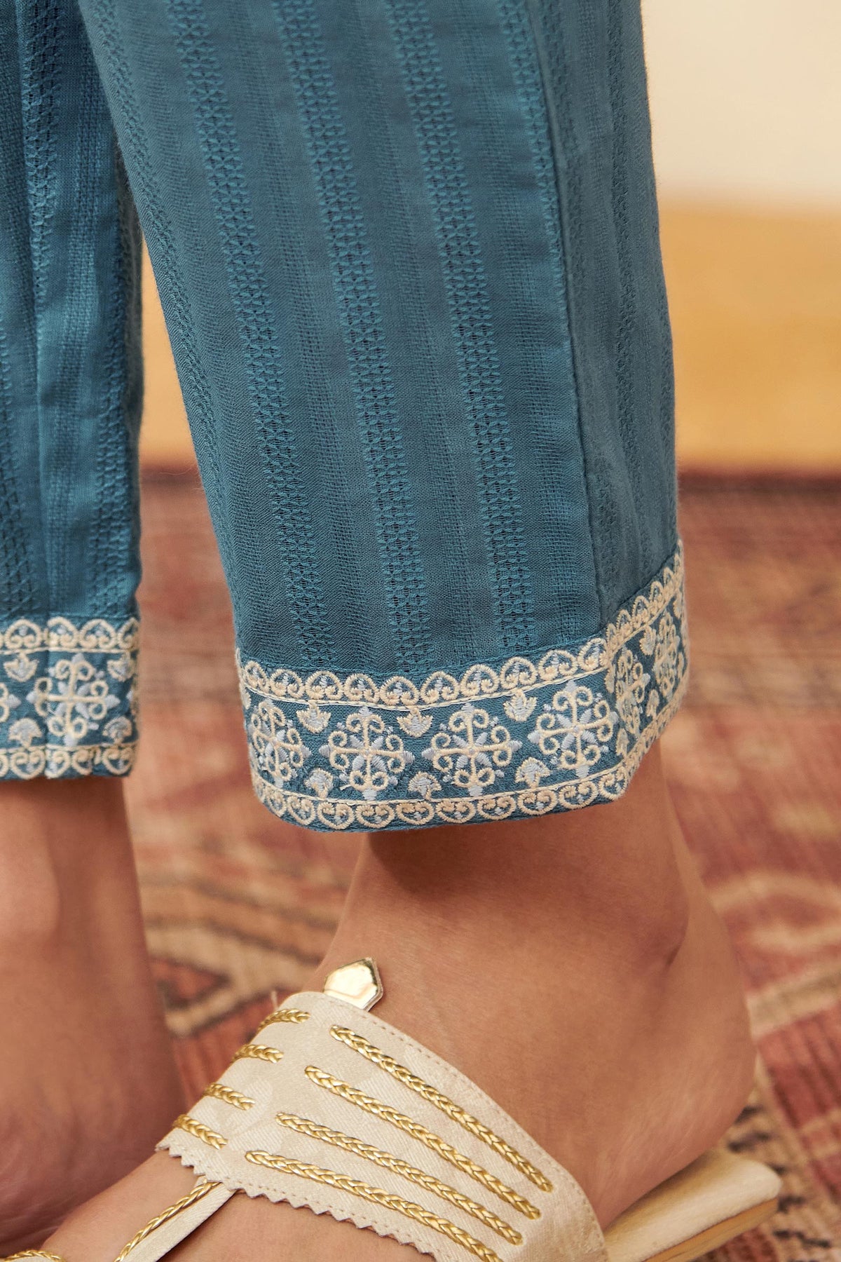 Mehraab Wahida Blue Narrow Pants