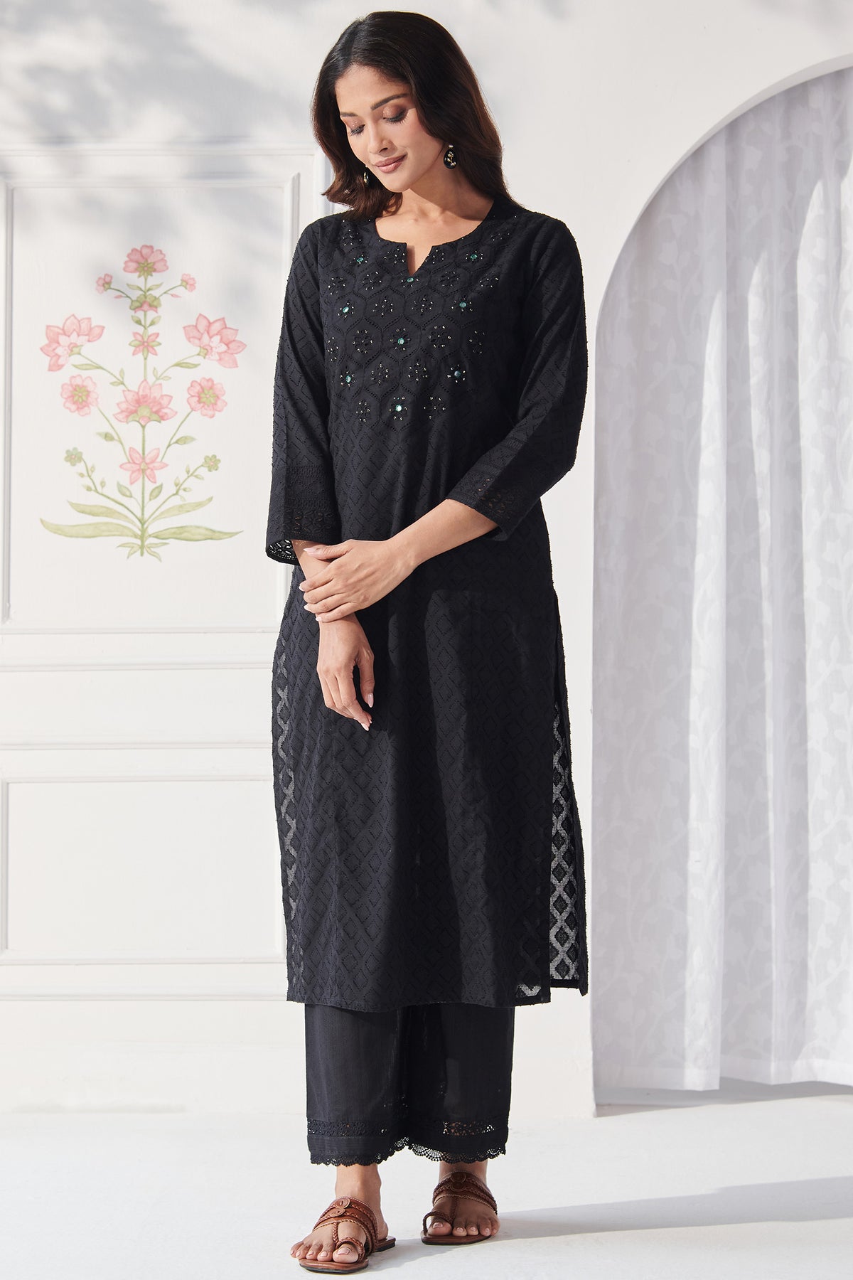 Mumtaz Rania Black Kurta
