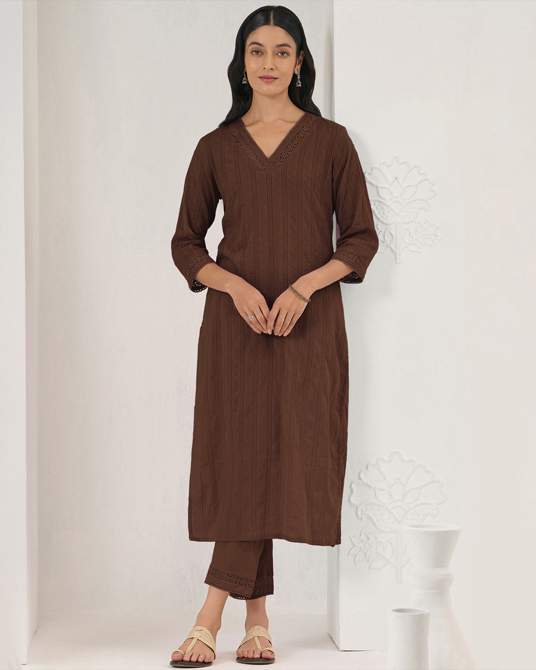 Roza Seher Brown Kurta