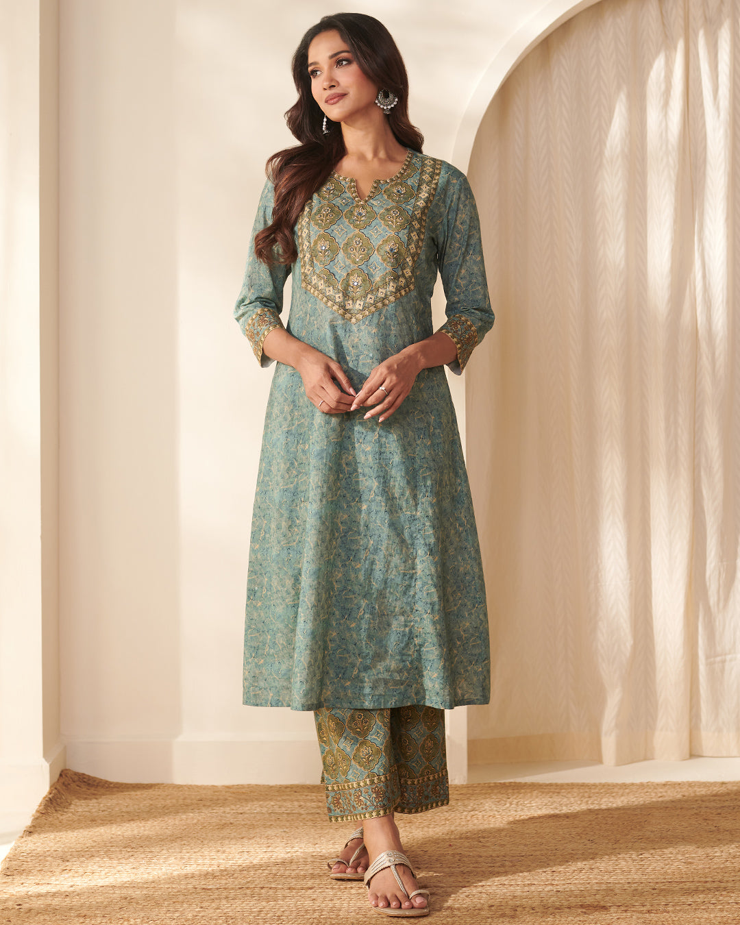 Rangrez Aafiya Blue Kurta