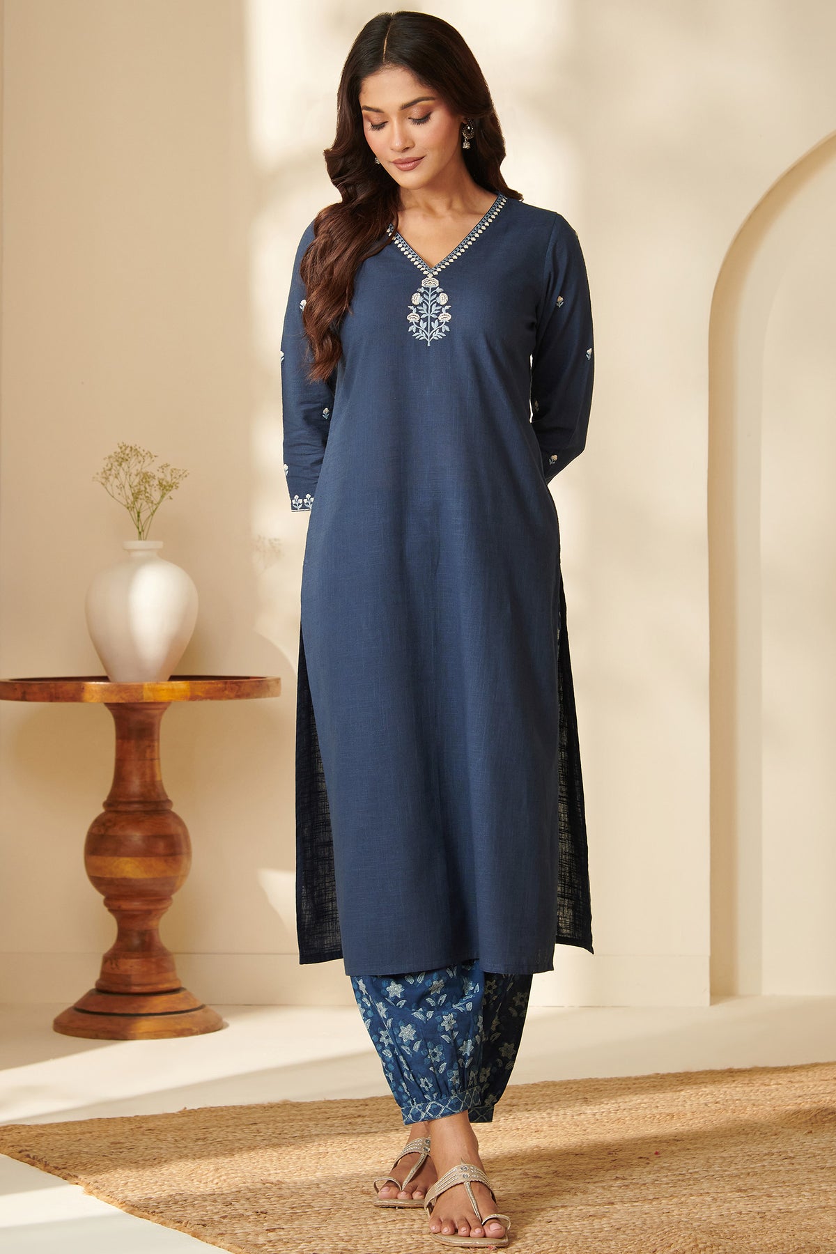 Mehraab Nihad Midnight Blue Kurta