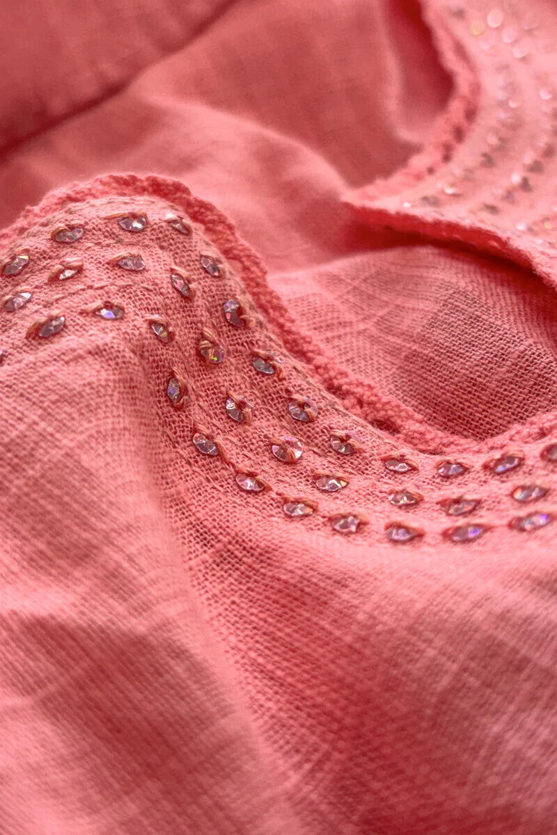 Surplus: Roza Seerat Candy Pink Kurta