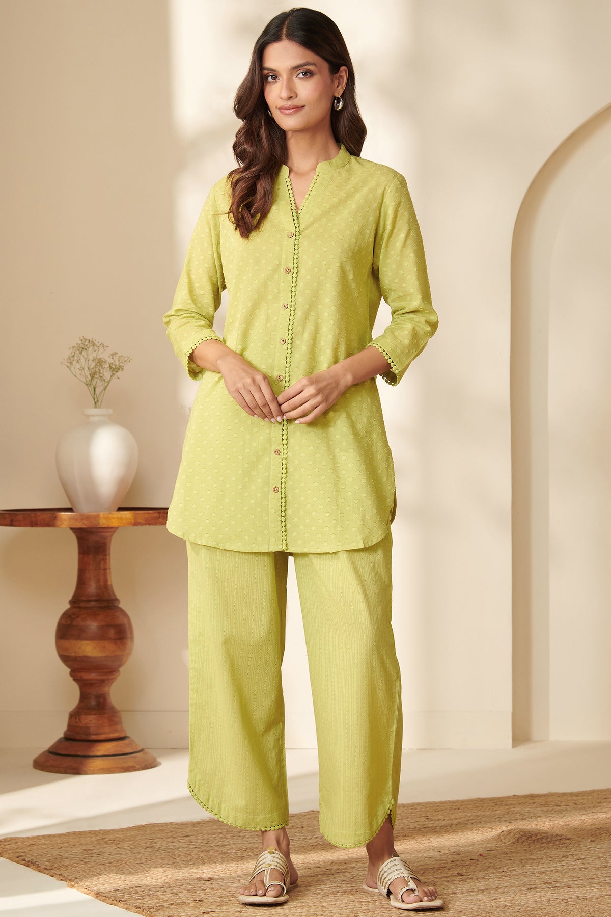Roza Sabeen Green Co-Ord Set