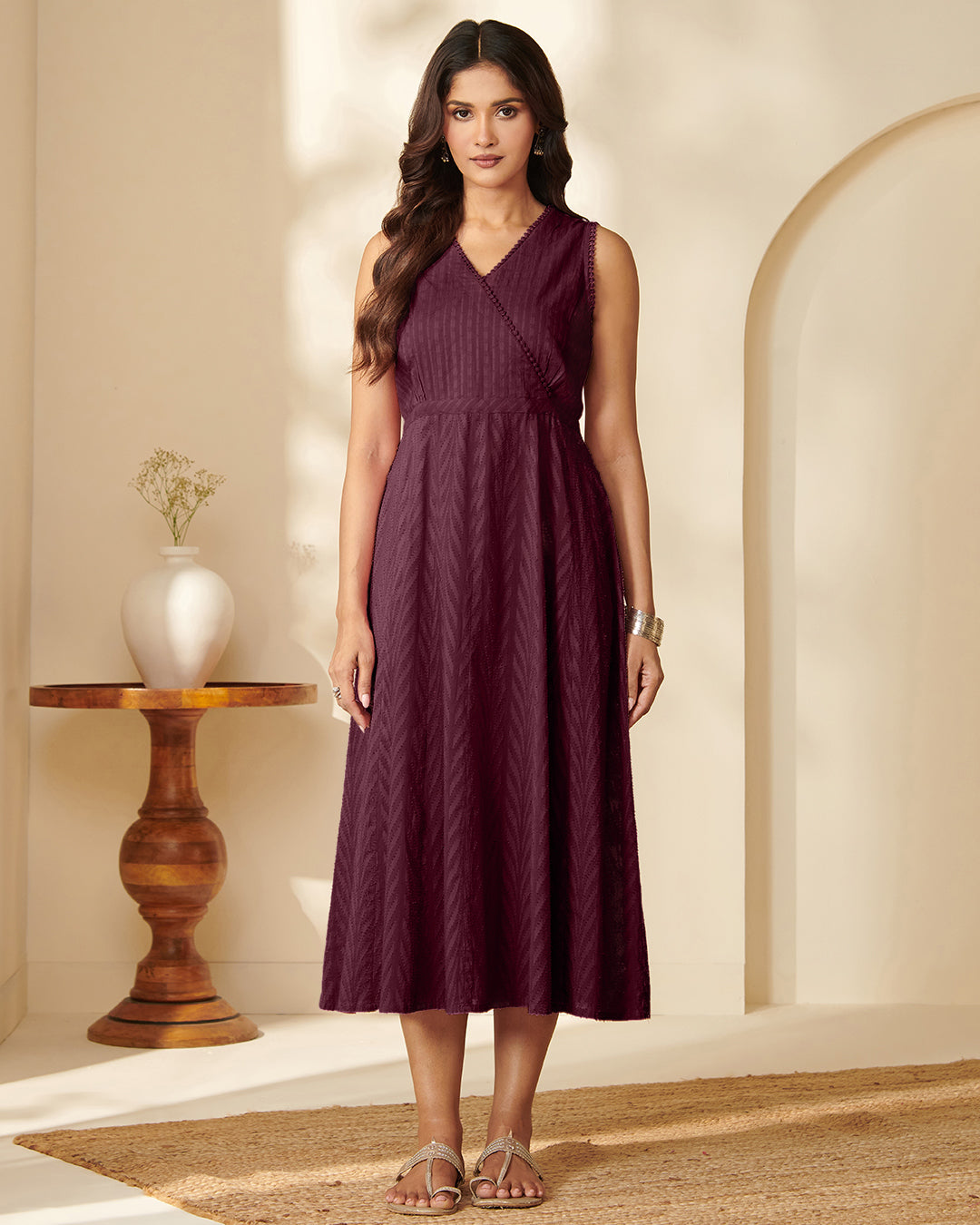 Roza Arya Wine Dress