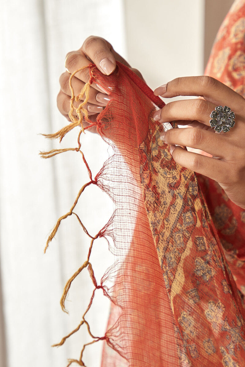 Sehra Afreena Bagru Dupatta