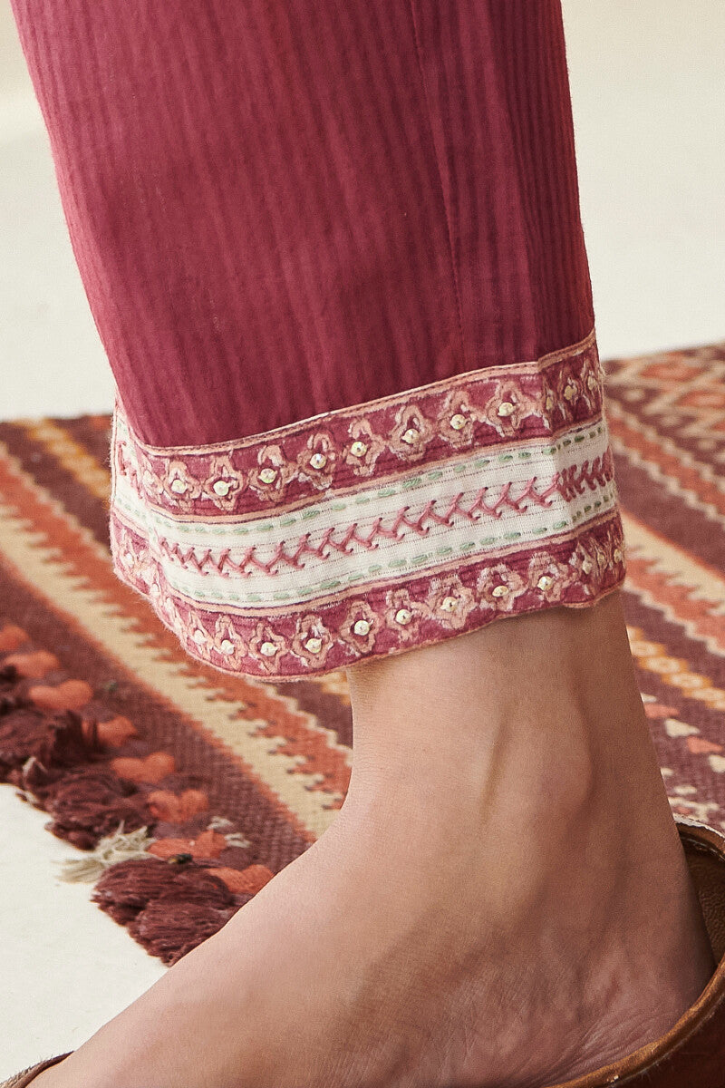 Nasrine Nahida Cotton Dobby Narrow Pants