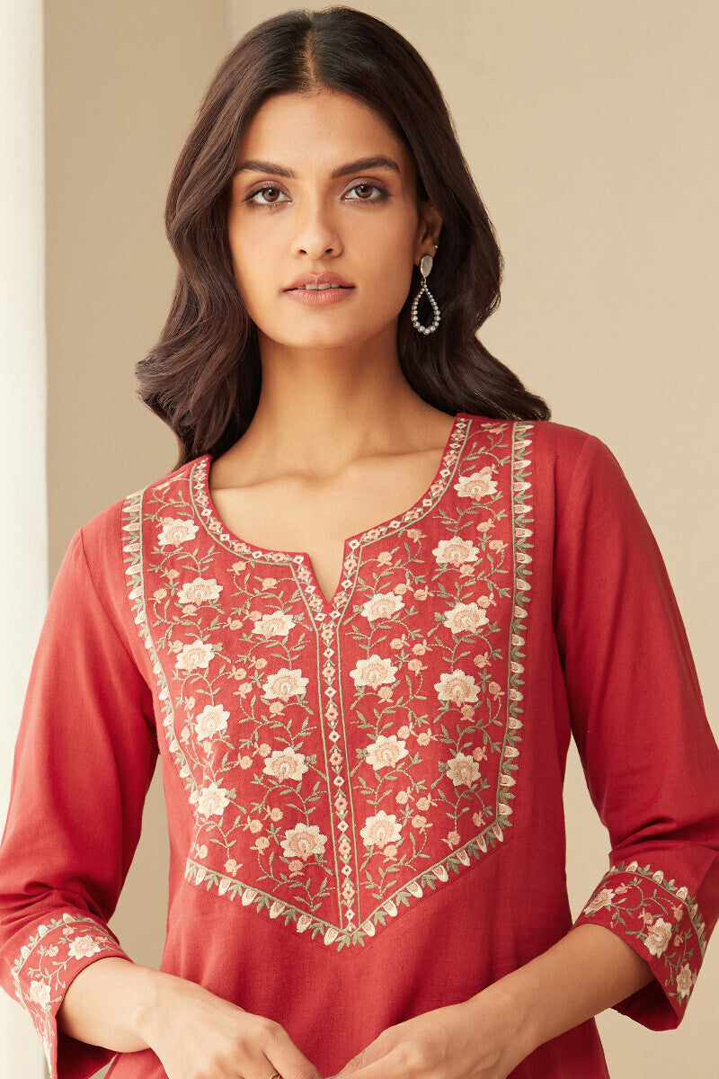 Rosheen Jia Red Kurta