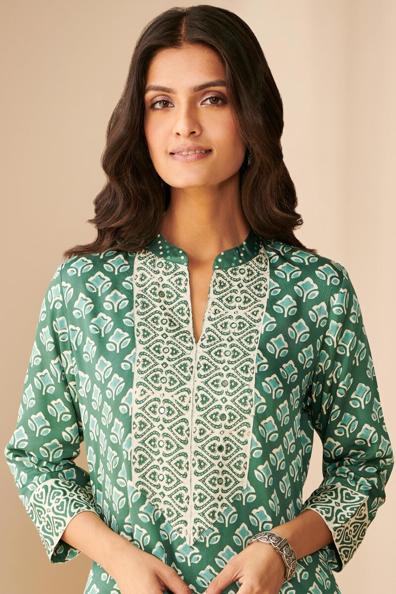 Sehra Nikhat Bagru Modal Kurta