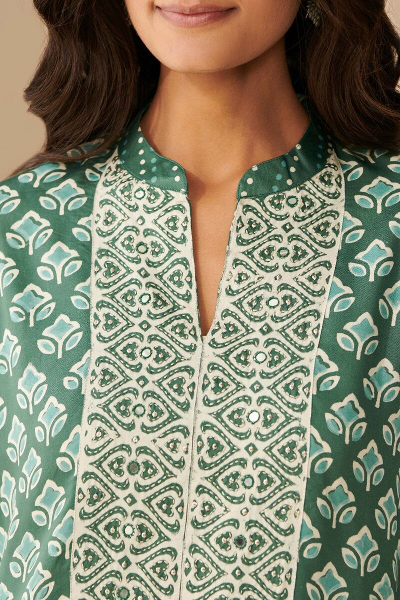 Sehra Nikhat Bagru Modal Kurta