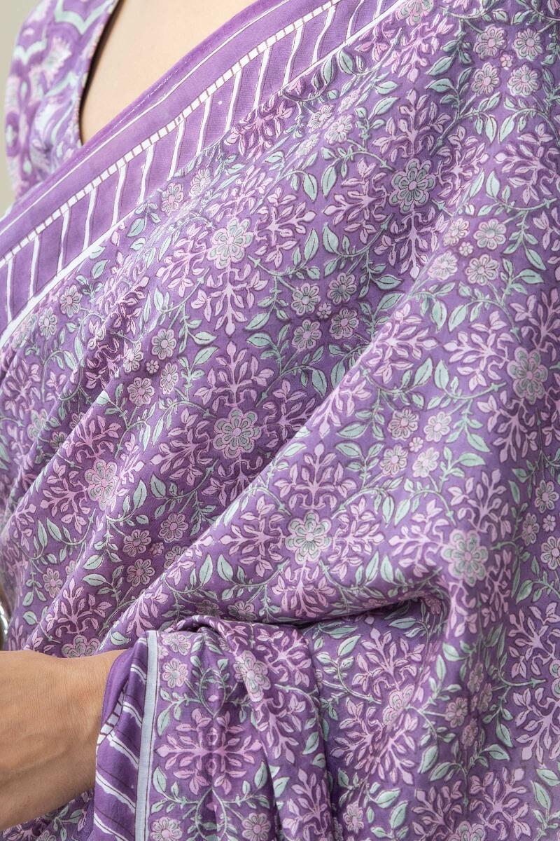 Nasrine Aisha Sanganeri Cotton Silk Saree