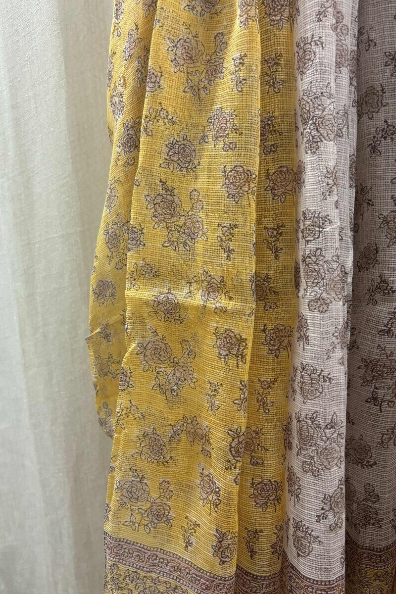 Off-White Sanganeri Saree