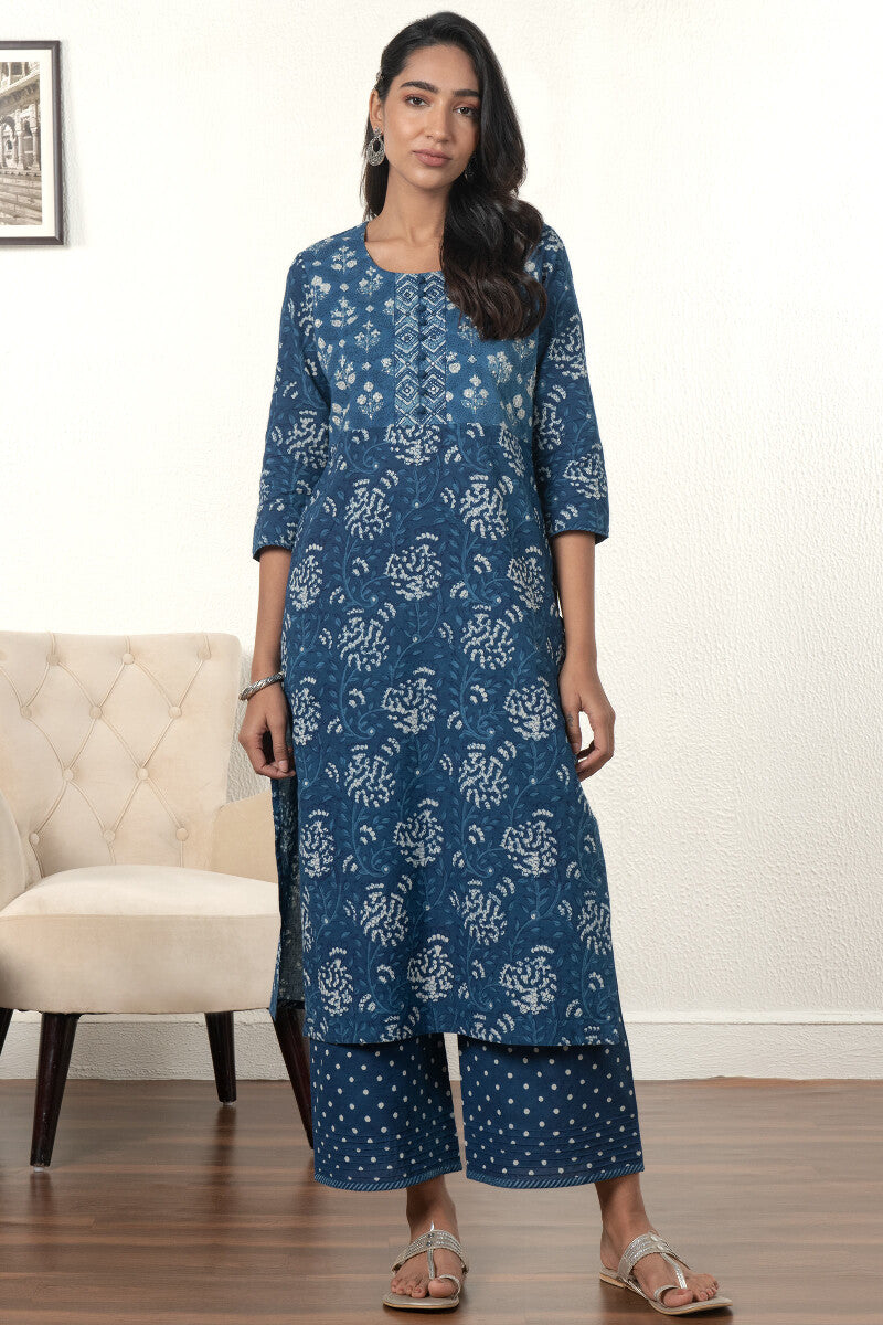 Noor Fatimah Indigo Kurta