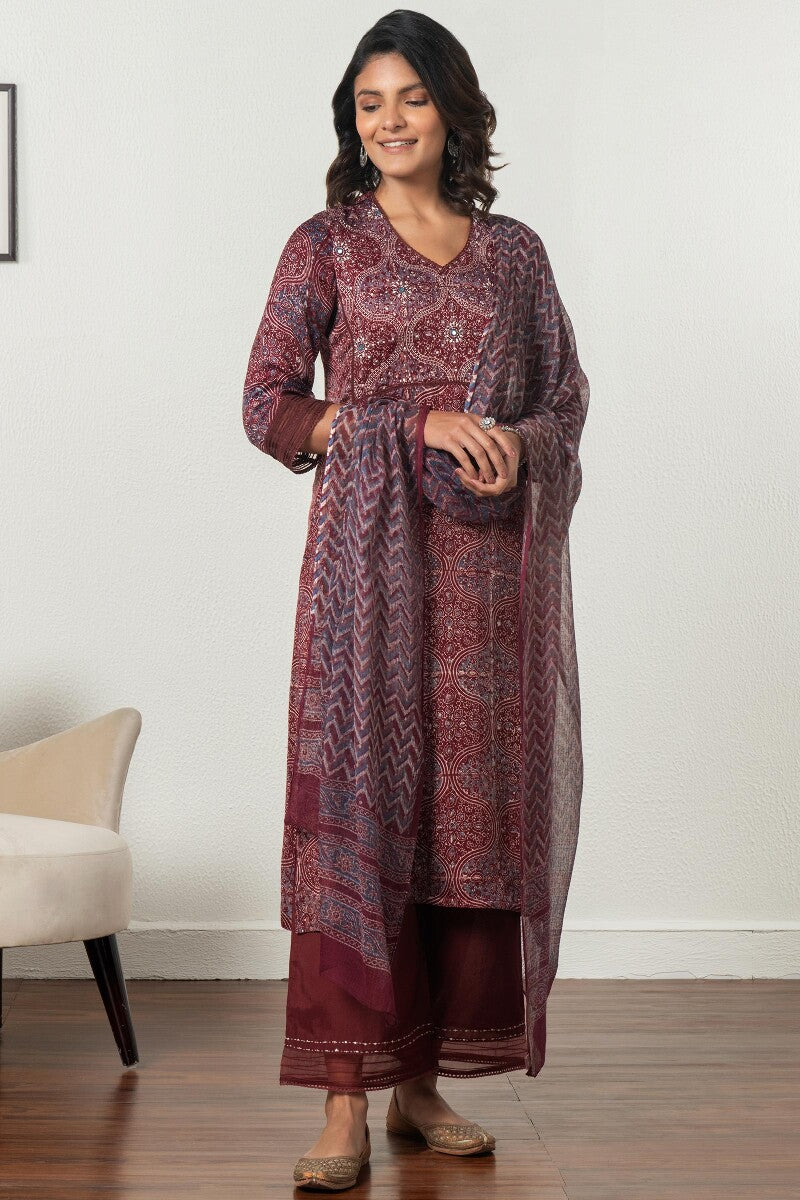 Zubeida Sareen Ajrak Kota Dupatta