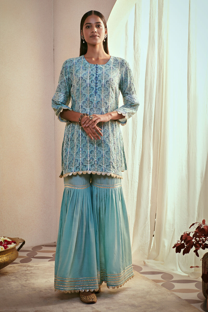 Gauhar Zainab Modal Short Sanganeri Kurta