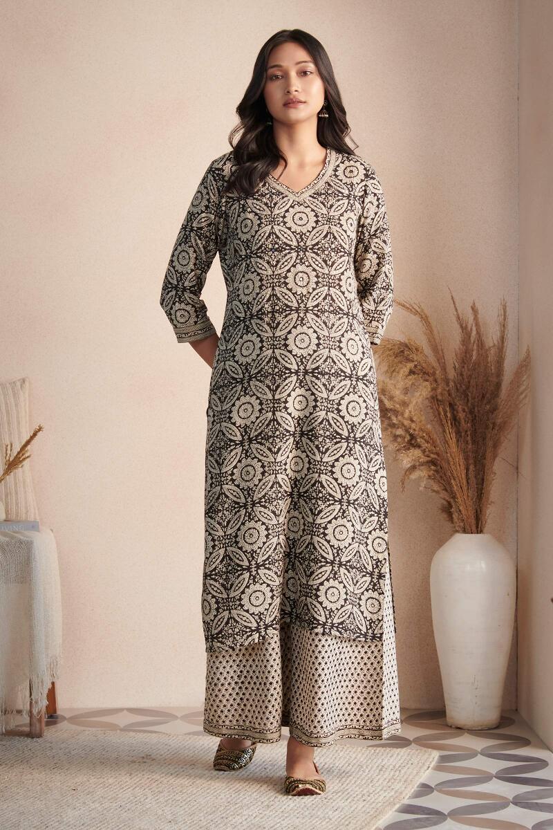 Sehra Sameera Bagru Kurta