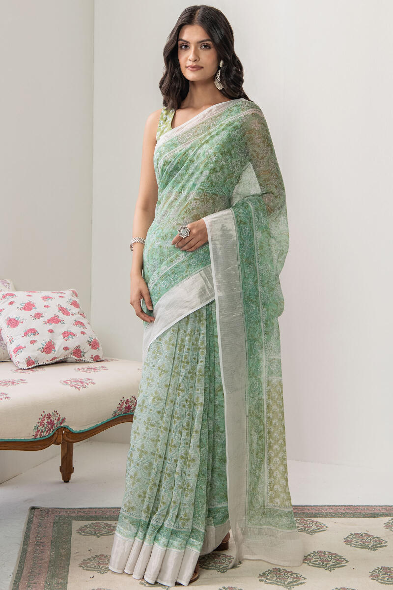 Nasrine Ruhi Kota Silk Sanganeri Saree