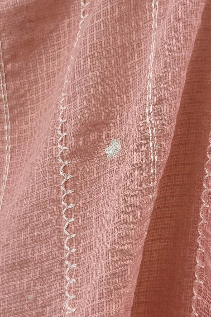 Pink Kota Embroidered Dupatta