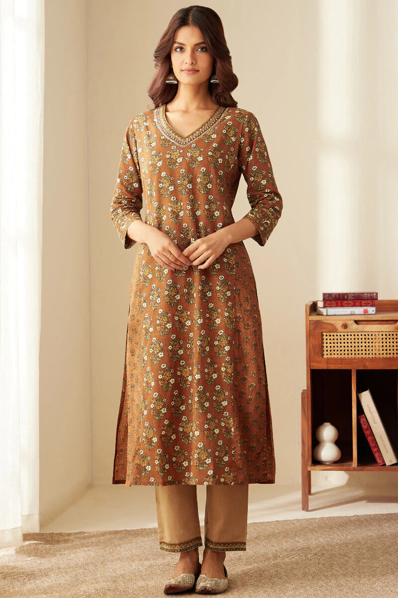 Gauhar Safira Sanganeri Kurta