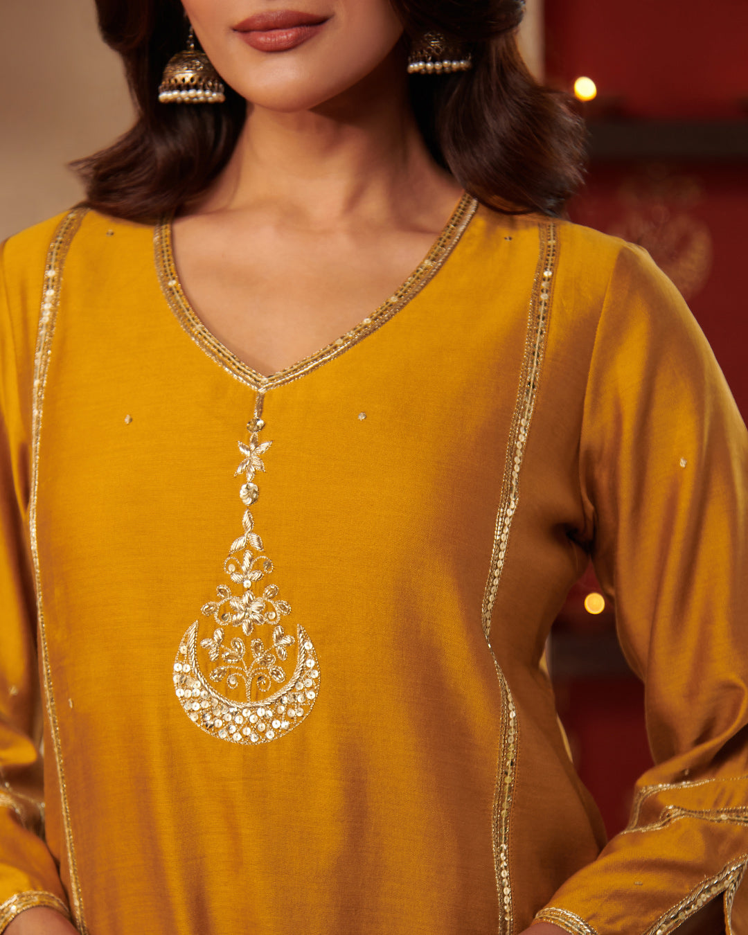 Roshanara Leela Marigold Kurta