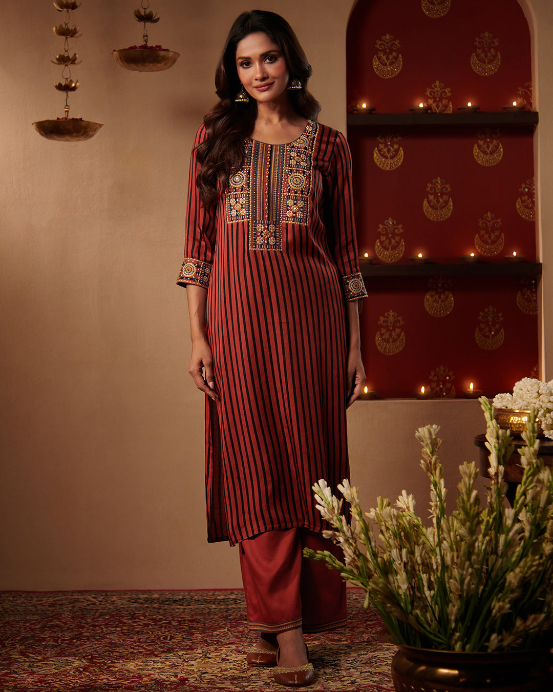 Roshanara Rahida Bagru Kurta