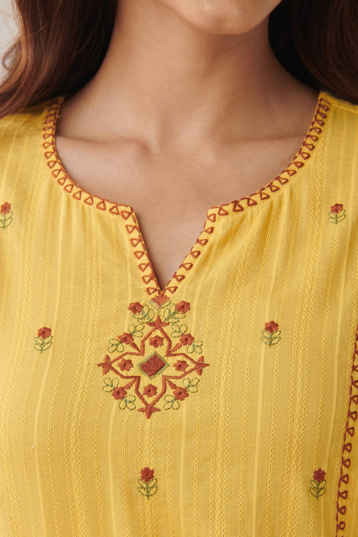Mehraab Saira Yellow Top