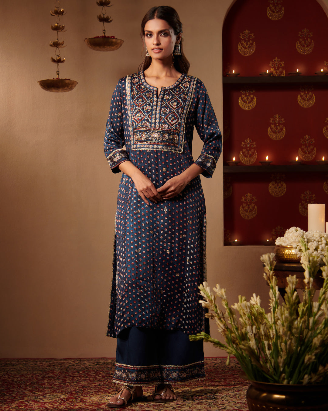 Roshanara Fareena Bagru Dabu Kurta